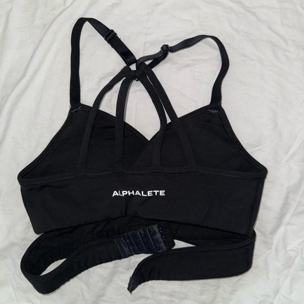 Alphalete Black Strappy Sports Bra